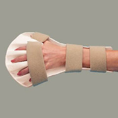 Anti-Spasticity Ball Splint Rolyan® Preformed Thermoplastic Left Hand 3-1/2 to 4 Inch MCP Width Beige / Cream Medium