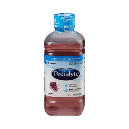 Oral Electrolyte Solution Pedialyte® Classic Grape Flavor 33.8 oz. Electrolyte