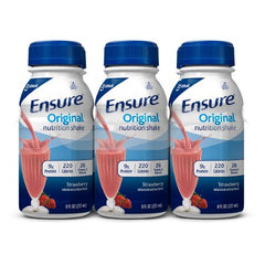 Oral Supplement Ensure® Original Shake Strawberry Flavor Liquid 8 oz. Bottle