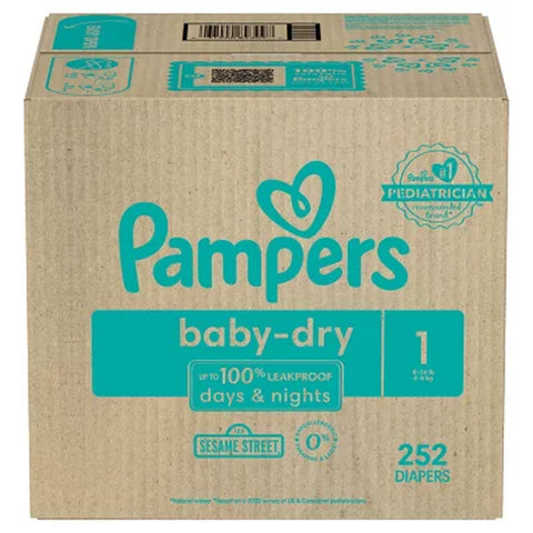 Pampers Baby Dry Diapers, Sizes 1-7