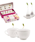 Mariposa Tea Bundle with 20 Pyramid Infusers, 2 Café Cups and 2 Tea Trays