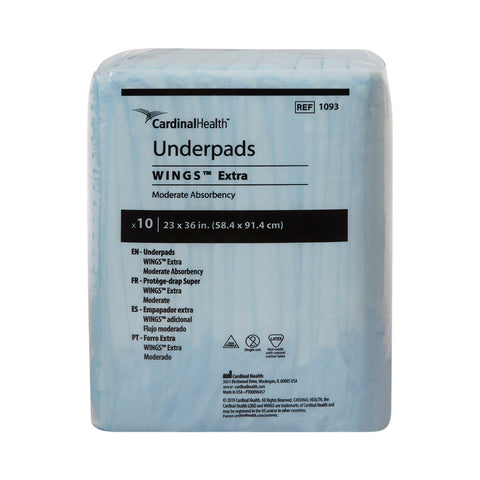 Disposable Underpad Simplicity™ Extra 23 X 36 Inch Fluff Moderate Absorbency #1093