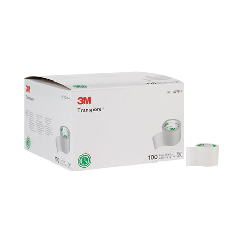Medical Tape 3M™ Transpore™ Porous Plastic Transparent NonSterile