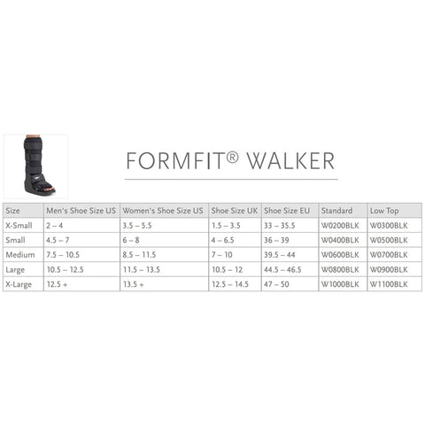Walker Boot Ossur® FormFit® Non-Pneumatic Adult Medium Tall #W0600BLK