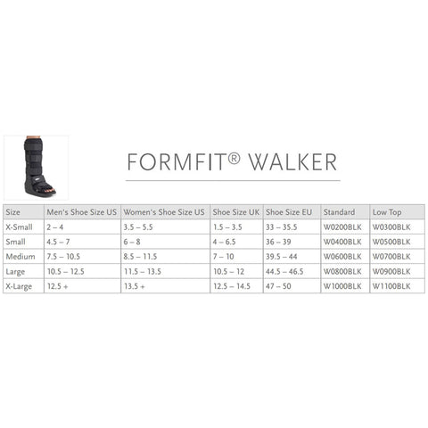 Walker Boot Ossur® FormFit® Non-Pneumatic Adult Medium Short #W0700BLK