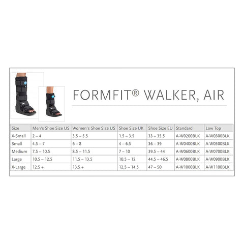 Air Walker Boot Formfit® Walker Air Pneumatic Pediatric / Adult X-Small Tall #A-W0200BLK