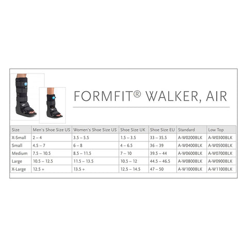 Air Walker Boot Formfit® Walker Air Pneumatic Adult X-Large Tall #A-W1000BLK