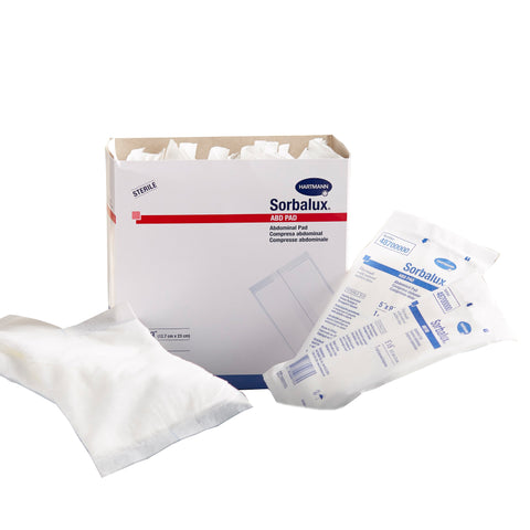Abdominal Pad Sorbalux® ABD Nonwoven Cellulose 1-Ply Rectangle Sterile