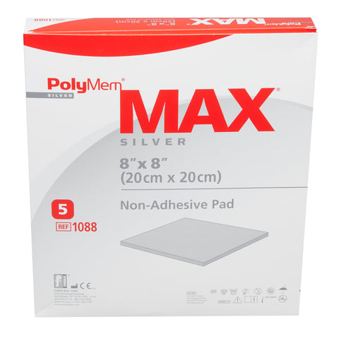 Ferris Manufacturing Silver Foam Dressing PolyMem® MAX 8 X 8 Inch Square Sterile #1088