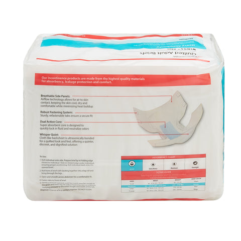 Incontinence Brief Wings™ Plus Quilted Adult Medium Unisex Disposable Heavy Absorbency #66033