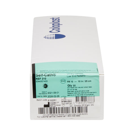 Coloplast Urethral Catheter Self-Cath® Straight Tip Uncoated PVC 10 Fr. 10 Inch #310