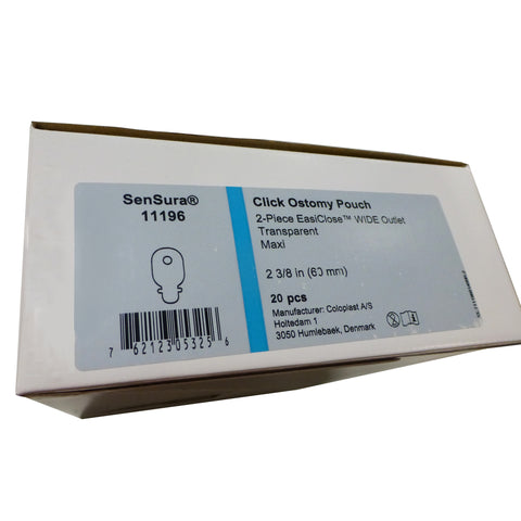 Coloplast Ostomy Pouch SenSura® 11196 Click Wide Two-Piece System 11-1/2 Inch Length, Maxi Drainable