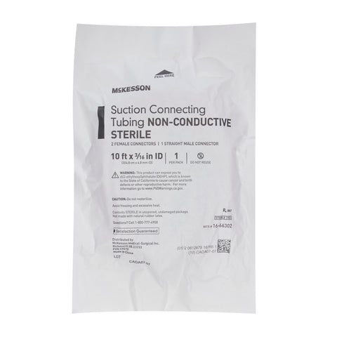 McKesson Suction Tubing Clear 3/16 Inch I.D. 10 Foot Length PVC Sterile #16-66302