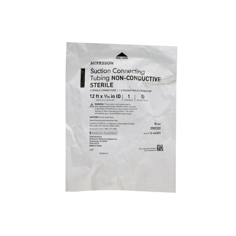 McKesson Suction Tubing Clear 3/16 Inch I.D. 12 Foot Length PVC Sterile #16-66303