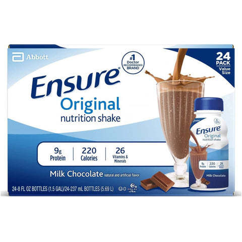 Oral Supplement Ensure® Original Shake Milk Chocolate Flavor Liquid 8 oz. Bottle #57231
