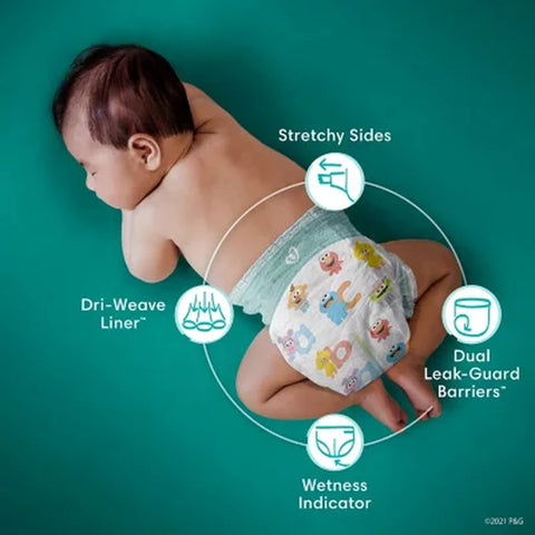 Pampers Baby Dry Diapers, Sizes 1-7