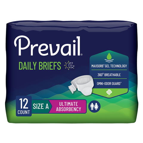Incontinence Brief Prevail® Bariatric Adult Bariatric Size A Unisex Disposable Heavy Absorbency #PV-017