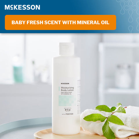 Hand and Body Moisturizer McKesson 8 oz. Bottle Baby Fresh Scent Lotion #70001500
