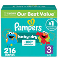 Pampers Baby Dry Diapers, Sizes 1-7