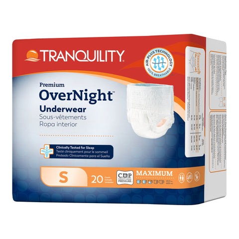 Absorbent Underwear Tranquility® Premium OverNight™ Pull On with Tear Away Seams Adult Small Unisex Disposable Heavy Absorbency #2114