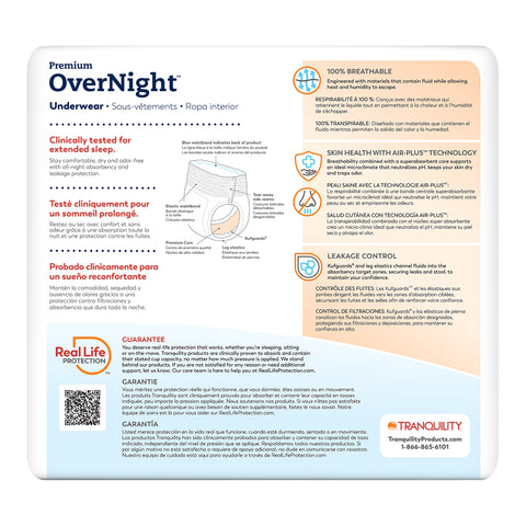Absorbent Underwear Tranquility® Premium OverNight™ Pull On with Tear Away Seams Adult Medium Unisex Disposable Heavy Absorbency #2115