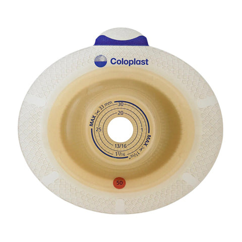 Coloplast Ostomy Barrier 11022 SenSura® Precut, Standard Wear Double Layer Adhesive 50 mm Flange Red Code System 1 Inch Opening