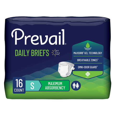Incontinence Brief Prevail® Daily Adult Small Unisex Disposable Heavy Absorbency #PV-011