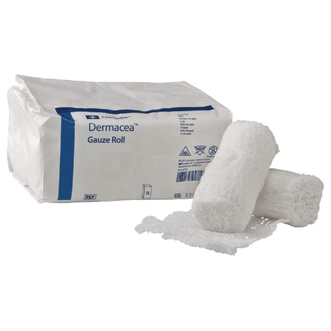 Fluff Bandage Roll Dermacea™ Gauze 3-Ply 4 Inch X 4-1/8 Yard Roll Shape NonSterile