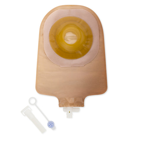 Hollister Urostomy Pouch Premier™ 8494 One-Piece System 9 Inch Length Convex, Pre-Cut 1 Inch Stoma Drainable