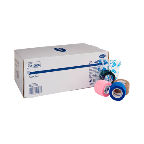 Cohesive Bandage Co-Lastic® Standard Compression Self-adherent Closure Assorted Colors NonSterile