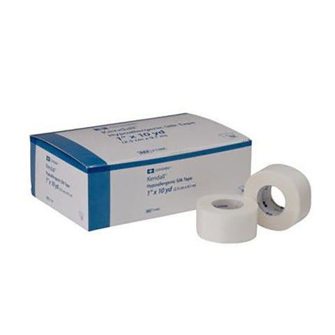 Medical Tape Kendall™ Hypoallergenic Silk Easy Tear Silk-Like Cloth  White NonSterile