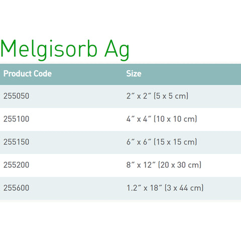 Molnlycke Silver Alginate Dressing Melgisorb® Ag 6 X 6 Inch Square Sterile #255150