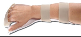 Resting Pan Mitt Hand Splint AliMed® Deluxe Thermoplastic Right Hand White Medium 7-1/2 to 8-1/4 Inch Hand Circumference