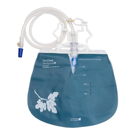 Urinary Drain Bag Fig Leaf™ Anti-Reflux Valve Sterile 2000 mL Vinyl