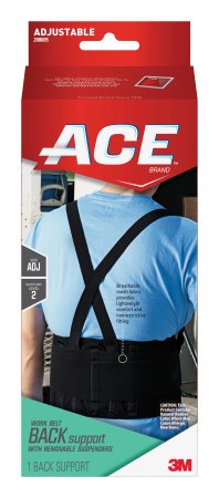 Occupational Back Support Ace™ One Size Fits Most Hook and Loop Closure Up to 48 Inch Waist Circumference 9 Inch Height Adult