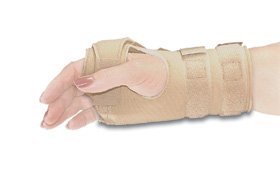 Arthritis Wrist / Hand Support Freedom® Flannel / Foam Right Hand Beige Large 7-1/4 to 8-1/4 Inch Wrist Circumference