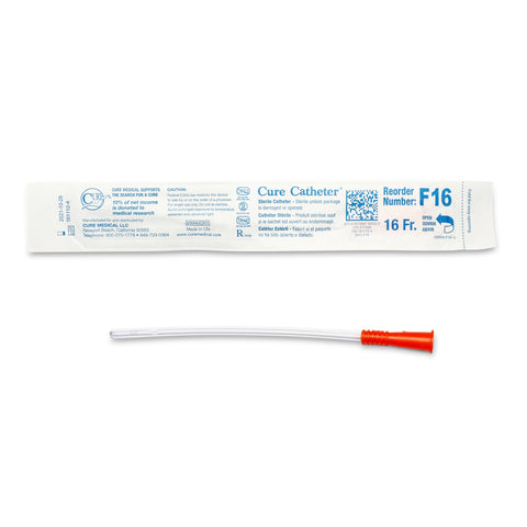 ConvaTec Urethral Catheter Cure Catheter® Straight Tip Uncoated PVC 16 Fr. 6 Inch #F16