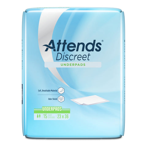 Disposable Underpad Attends® Discreet 23 X 36 Inch Polymer Light Absorbency #UFS236RG
