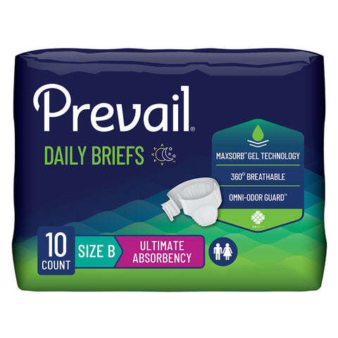 Incontinence Brief Prevail® Bariatric Adult Bariatric Size B Unisex Disposable Heavy Absorbency #PV-094