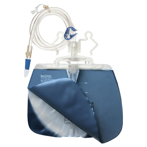 SteriGear Urinary Drain Bag The Fig Leaf™ Anti-Reflux Valve Sterile 2,000 mL Vinyl #10270
