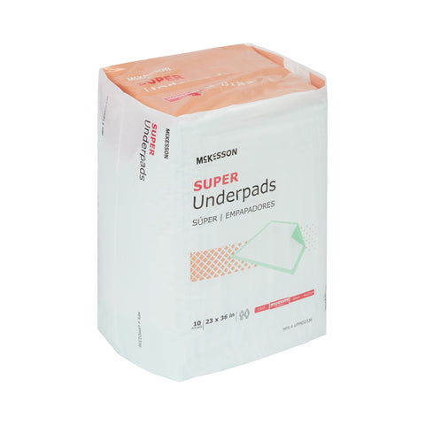 Disposable Underpad McKesson Super 23 X 36 Inch Fluff / Polymer Moderate Absorbency #UPMD2336
