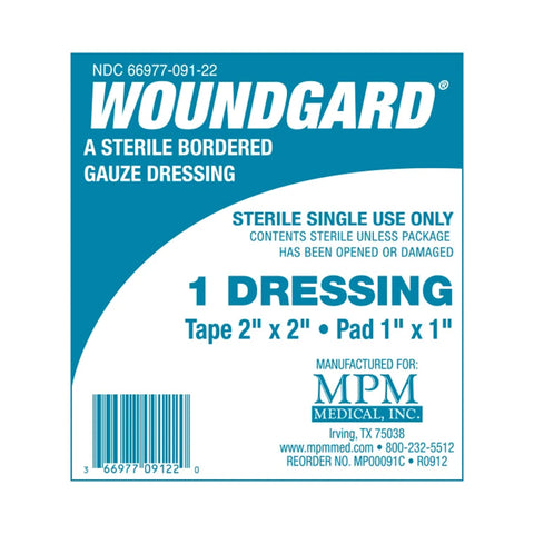 Adhesive Dressing WoundGard® Gauze Square White Sterile