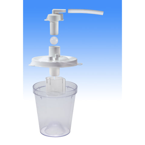 Drive Medical Suction Canister Kit Vacu-Aide® QSU 800 mL Float Valve Shut-Off Lid #7305D-632