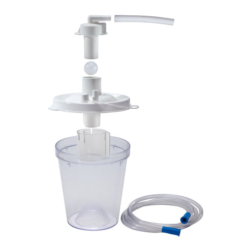 Drive Medical Suction Canister Vacu-Aide® QSU 800 mL Float Valve Shut-Off Lid #7305D-633-25