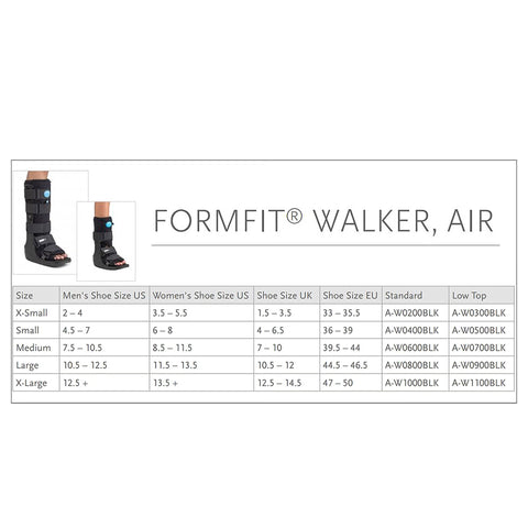 Air Walker Boot Formfit® Walker Air Pneumatic Adult Small Short #A-W0500BLK