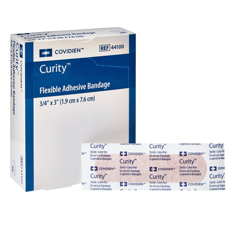 Adhesive Strip Curity™  Fabric Rectangle Tan Sterile