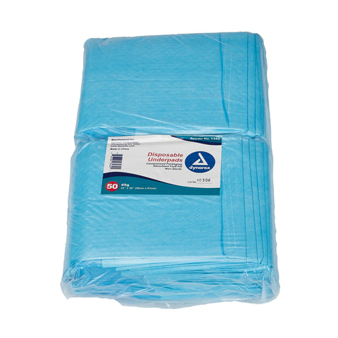 Disposable Underpad Dynarex® 23 X 36 Inch Fluff Light Absorbency #1343