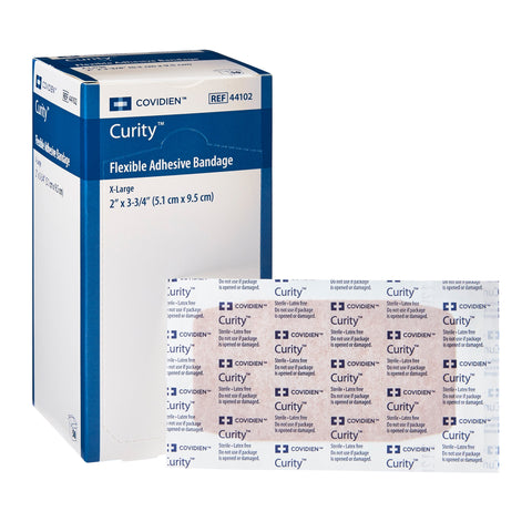 Adhesive Strip Curity™  Fabric Rectangle Tan Sterile