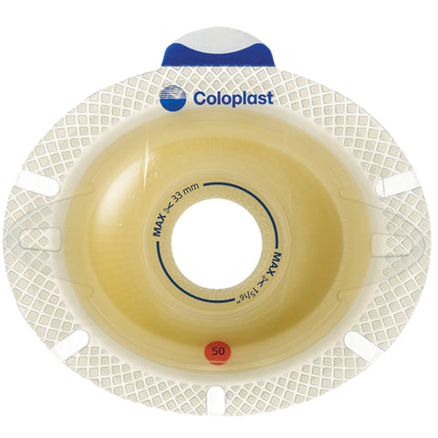 Coloplast Ostomy Barrier 11025 SenSura® Flex Xpro Trim to Fit, Extended Wear Double Layer Adhesive 50 mm Flange Red Code System 3/8 to 1-3/4 Inch Opening
