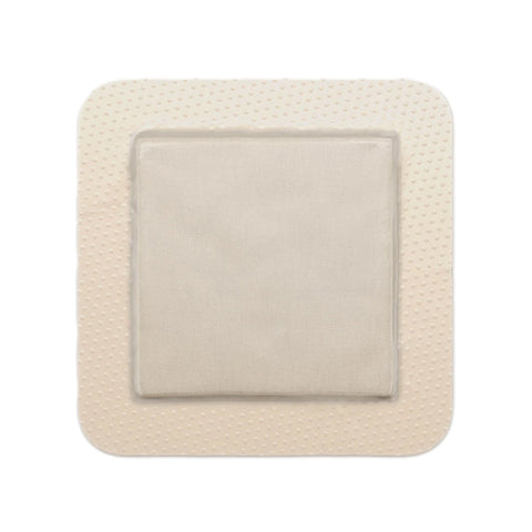 Molnlycke Silver Foam Dressing Mepilex® Border Ag 4 X 4 Inch Square Sterile #395390